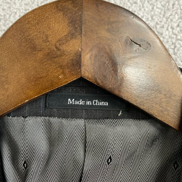 NEW Joseph & Feiss Men's 38R Black Pinstripe Blazer 100% Wool - Picture 9 of 12